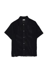 Rib Knit Sheer Shirt - BLACK (YK26SS01250S)