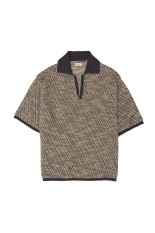 Diagonal Knit Skipper Shirt - OFF BEIGE (YK26SS01251S)