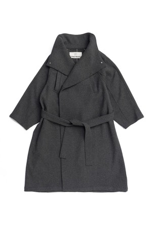 High Neck Coat - GRAY (31252166106)