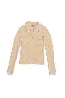 Fluffy Knit Polo - IVORY (31252365905)
