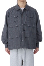 TECH MULTI FISHING POCKET SHIRT L/S - BLACK (BE-85026)