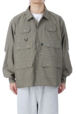 TECH MULTI FISHING POCKET SHIRT L/S - SAGE GRAY (BE-85026)