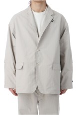 TECH LOOSE 2B JACKET HERRINGBONE - ECRU (BJ-51026)