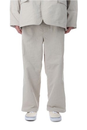 TECH EASY TROUSERS HERRINGBONE - ECRU (BP-53026)