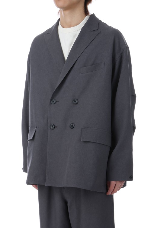 TECH DOUBLE-BREASTED JACKET - CHARCOAL (BJ-52026) | セレクト