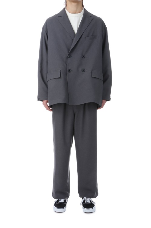 【セットアップ】26SS TECH DOUBLE-BREASTED JACKET TECH DOUBLE-BREASTED JACKET - CHARCOAL (BJ-52026) | セレクト