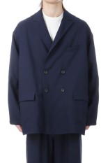 TECH DOUBLE-BREASTED JACKET - NAVY (BJ-52026)