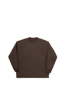 TECH DRAWSTRING L/S TEE - D.BROWN (BE-34026)