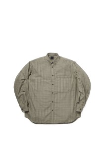 TECH BUTTON DOWN SHIRT L/S GREN PLAID - SAGE GRAY (BE-80026)