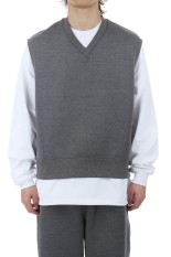 TECH SCUBA KNIT VEST - CHARCOAL (BE-42026)
