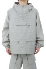 TECH ANORAK JACKET SUMMER PLAID - LT.GRAY (BJ-70026)