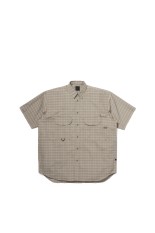 TECH FISHING SHIRT S/S SUMMER PLAID - SAGE GRAY (BE-70026)