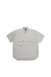 TECH FISHING SHIRT S/S SUMMER PLAID - LT.GRAY (BE-70026)