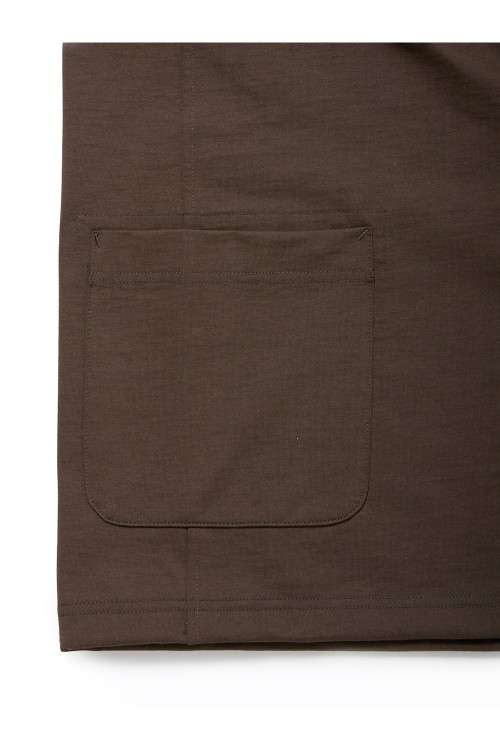 TECH SIDE POCKET S/S TEE D.BROWN Lサイズ TECH SIDE POCKET S/S TEE - D.BROWN (BE-32026) | セレクトショップ