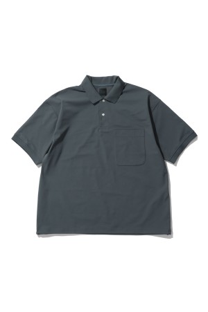 TECH POLO SHIRT S/S - CHARCOAL (BE-37026)