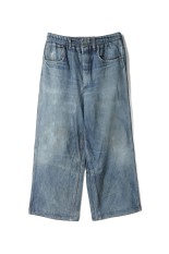 Trompe l'oeil Denim Sweat Pants - Blue (26-1303)