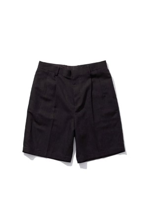 TWIST WOOL LINEN STANDARD SHORTS - CHARCOAL TOP(004) (PRAGLM0203)