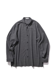 TWIST WOOL GAUZE LOOSE FIT SHIRT - GRAY(003) (BLAGLM0300)