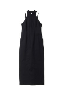Cotton Jersey Halter Neck Dress - BLACK (MM26SS-JS010)
