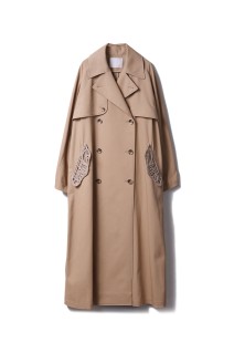 Cording Embroidery Detailed Trench Coat- BEIGE (MM26SS-CO022)