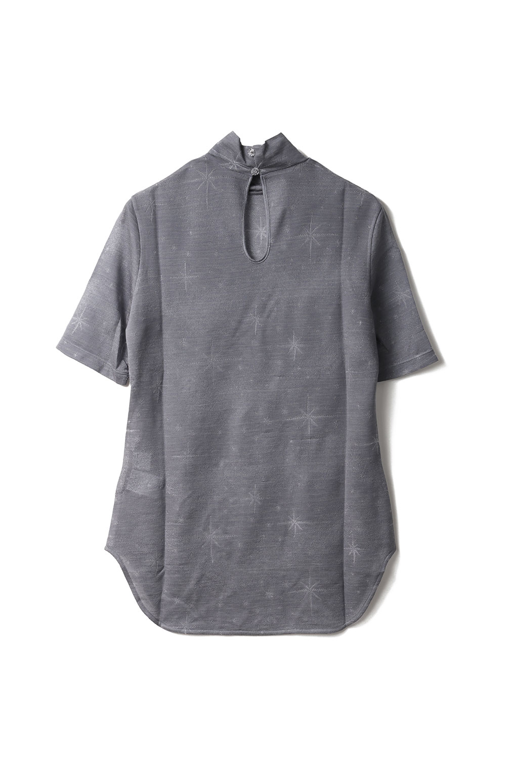 Starry Jersey Short Sleeve Sheer Top - GREY (MM26SS-JS027