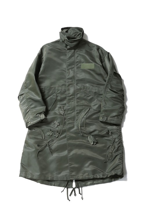 Nylon Twill 3D Embroidery Mods Coat- KHAKI (MM26SS-CO053