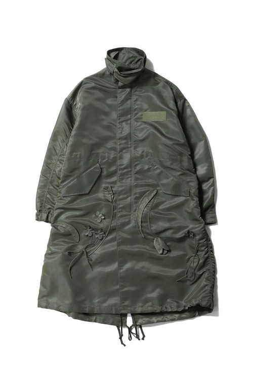 Nylon Twill 3D Embroidery Mods Coat- KHAKI (MM26SS-CO053
