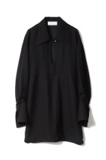 Triacetate Polyester Tunic  - BLACK (MM26SS-SH074)