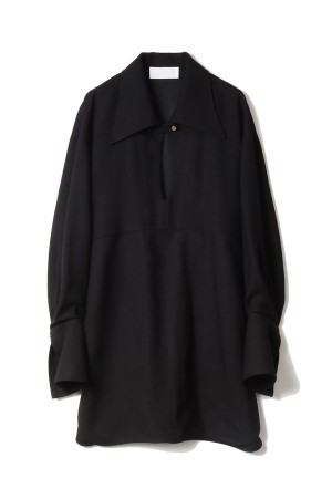 Triacetate Polyester Tunic  - BLACK (MM26SS-SH074)