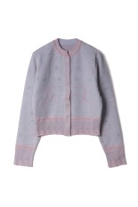Layered Jacquard Knit Cardigan - PINK (MM26SS-KN087)