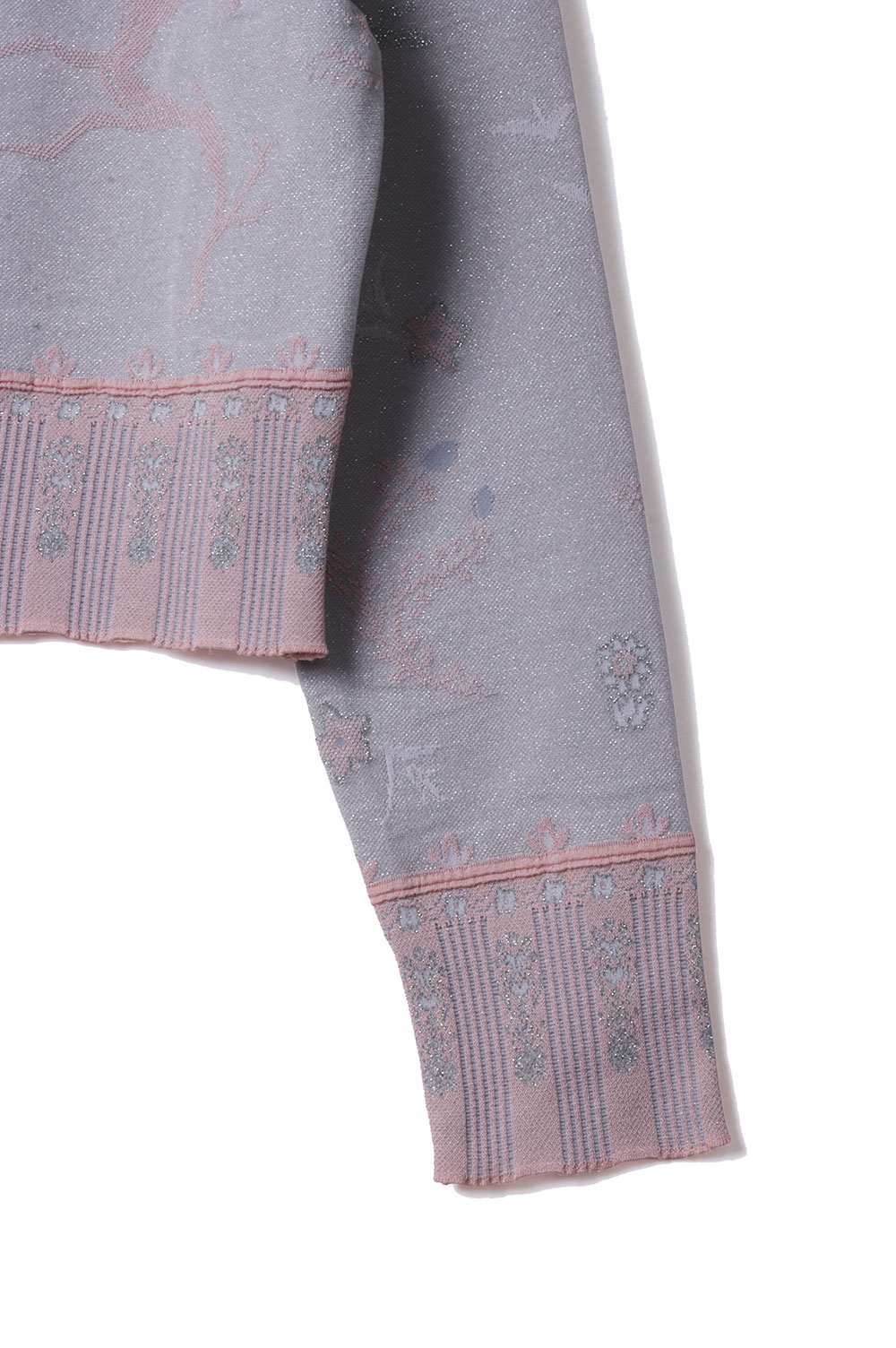 Layered Jacquard Knit Cardigan - PINK (MM26SS-KN087) | セレクト