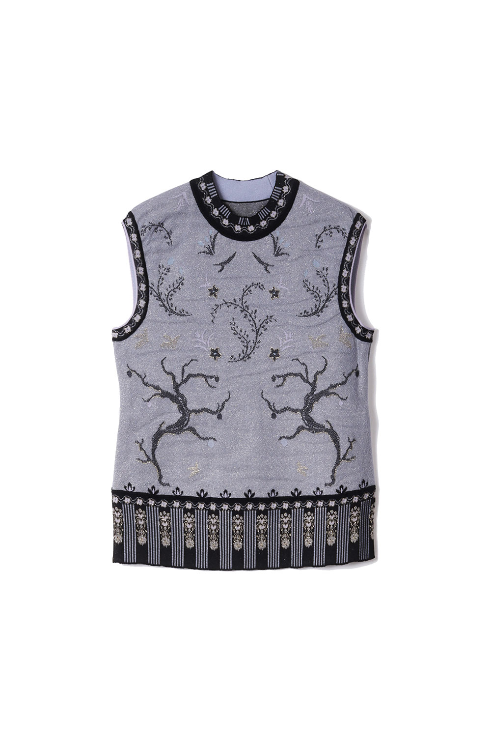 トップス mame Layered Jacquard Sleeveless Knit Layered Jacquard Sleeveless Knit Top - BLACK (MM26SS-KN088