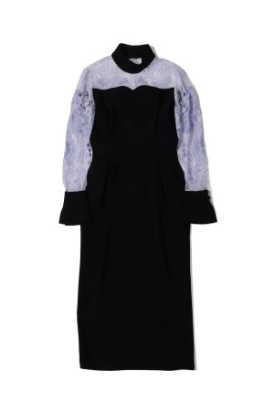 Riverlace Sleeve Classic Dress - BLACK (MM26SS-DR097)