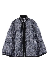 Tulle Lace Stand Collar Shirt - BLACK (MM26SS-SH112)