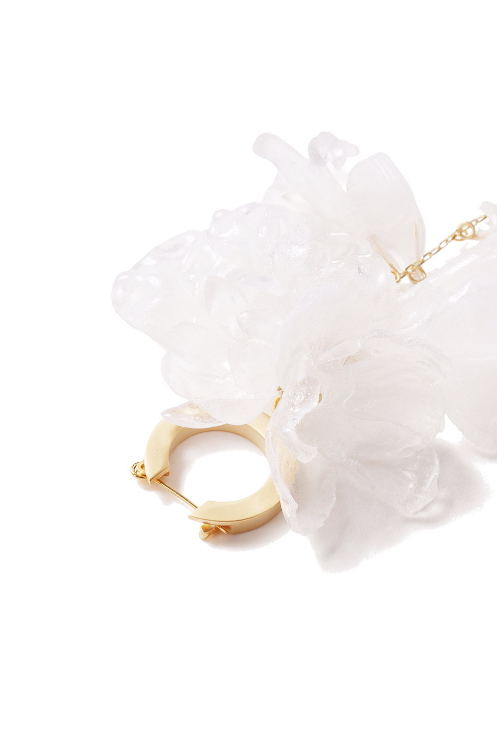 Floral Motif Short Earring - WHITE (MM26SS-AC308) | セレクト