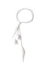 Floral Motif Silk Belt - WHITE (MM26SS-AC313)