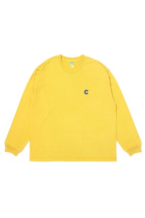 L/S PIGMENT C PATCH TEE / YELLOW (CLG-TS 026-013)
