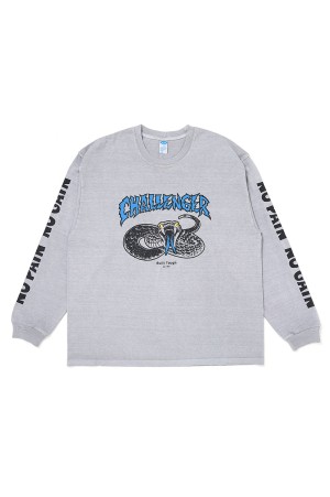 L/S PIGMENT SNAKE TEE / GRAY (CLG-TS 026-014)