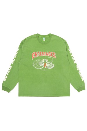 L/S PIGMENT SNAKE TEE / GREEN (CLG-TS 026-014)