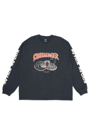 L/S PIGMENT SNAKE TEE / PEPPER BLACK (CLG-TS 026-014)