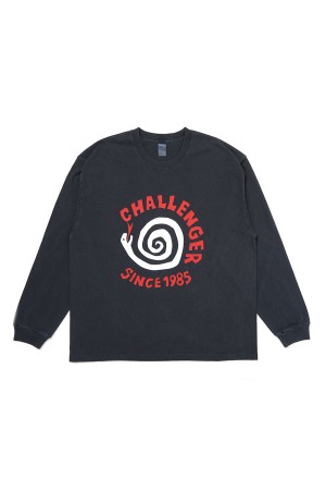 L/S PIGMENT SPIRAL SNAKE TEE / PEPPER BLACK (CLG-TS 026-015)