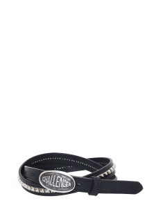 LEATHER BELT / BLACK - SILVER (CLG-AC 026-005)