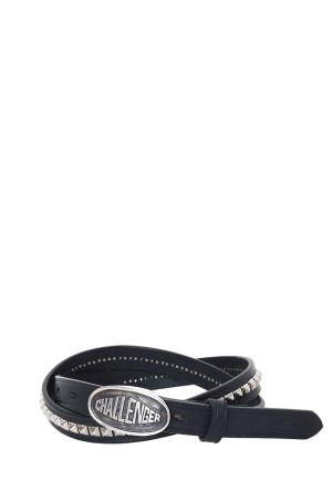 LEATHER BELT / BLACK - SILVER (CLG-AC 026-005)