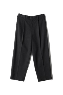 SIDOGRAS Melange Ponte Wide Tapered Slacks - GRAY (GM254-40051)