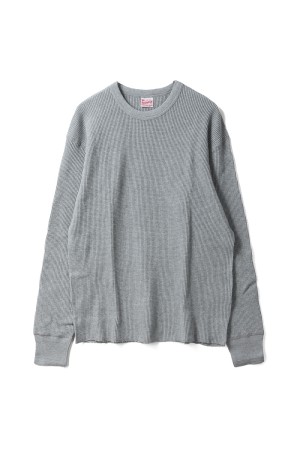 THERMAL KING WAFFLE CREW NECK L/S - HEATHE GRAY (#52017)