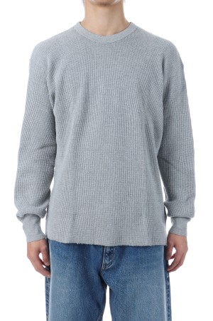 THERMAL KING WAFFLE CREW NECK L/S - HEATHE GRAY (#52017)
