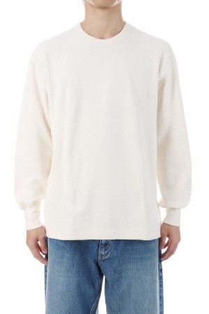THERMAL KING RASCHEL HONEYCOMB CREW NECK L/S (W/DAMAGED) - NATURAL (#52027)