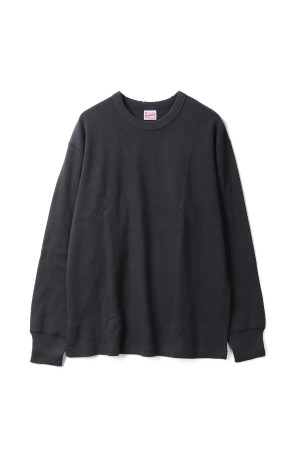 THERMAL KING RASCHEL HONEYCOMB CREW NECK L/S (W/DAMAGED) - FADE BLACK (#52027)