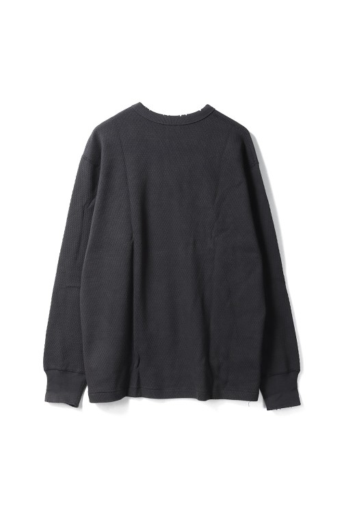 THERMAL KING RASCHEL HONEYCOMB CREW NECK L/S (W/DAMAGED) - FADE