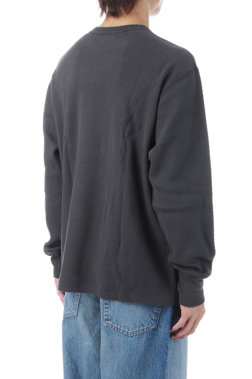 THERMAL KING RASCHEL HONEYCOMB CREW NECK L/S (W/DAMAGED) - FADE